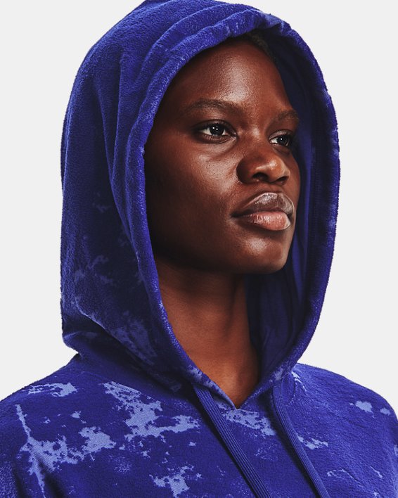 Women's UA Journey Terry Hoodie in Blue image number 3